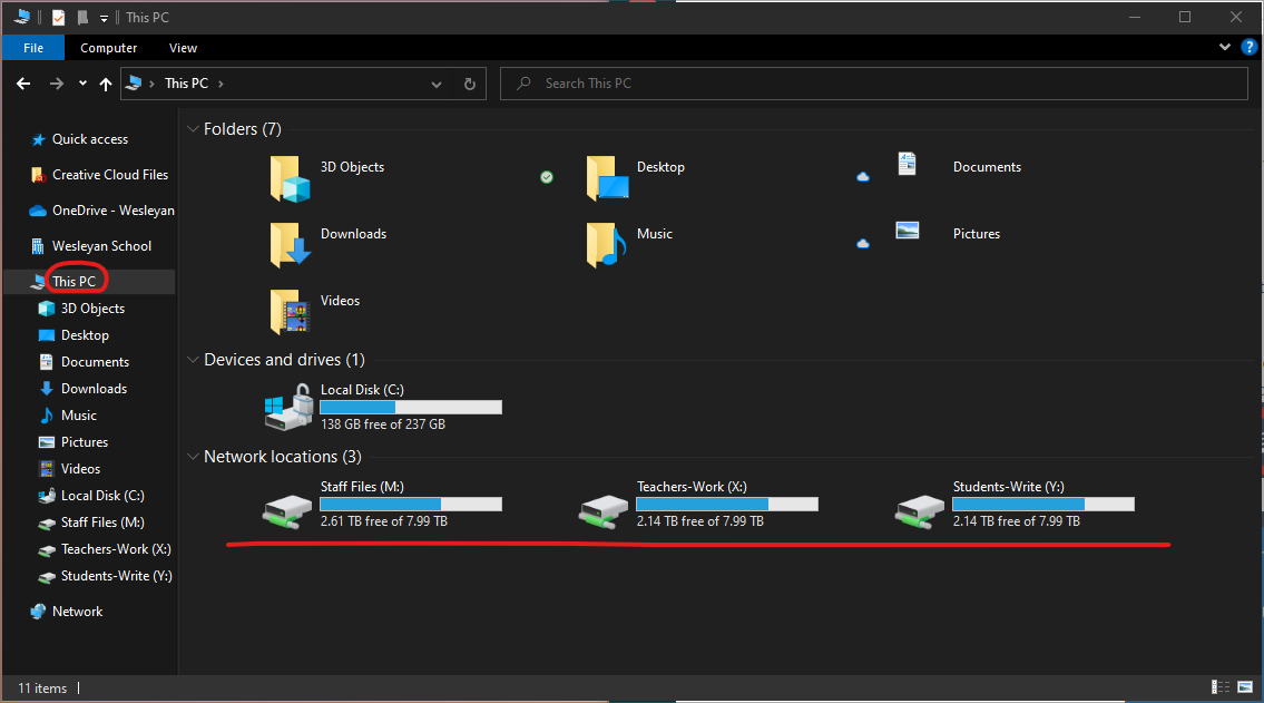 Troubleshooting network drive access off-campus – Wesleyan School